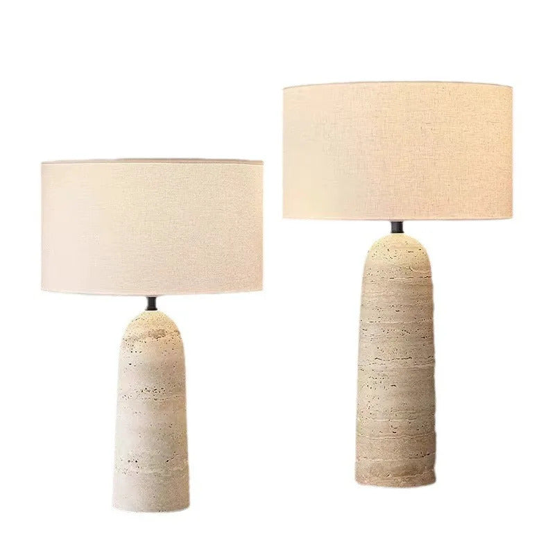 Simple modern cave stone table lamp, retro living room, hotel lobby display lighting fixtures