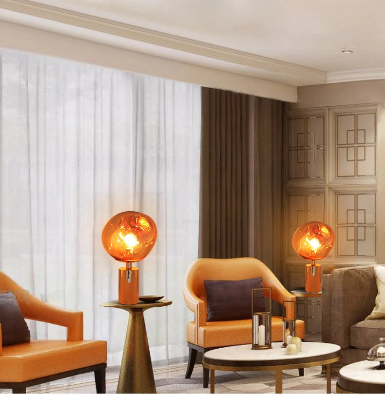 Modern Lava Lampshade LED Table Lamp Bedroom Living Room Restaurant Ambient Desk Lamp Creative Home Decoration Gifts Night Light