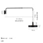 Nordic Swing Arm Black Wall Light Modern corner living room long Adjustable Wall lamp