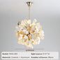 Luxury Ceramic Ginkgo Leaf Chandelier Gold Branches Chandelier
