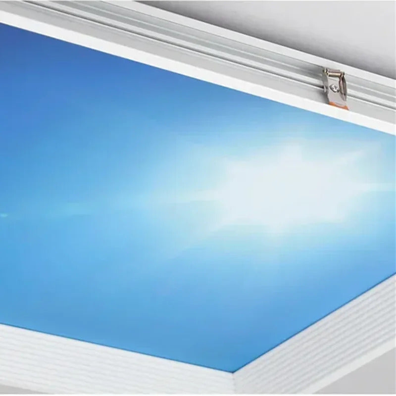 Blue sky ceiling light Kids room semi flush mount ceiling light