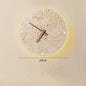 Creative Cave Stone Clock Wall Lamp Wabi Sabi Background Wall Light sconce