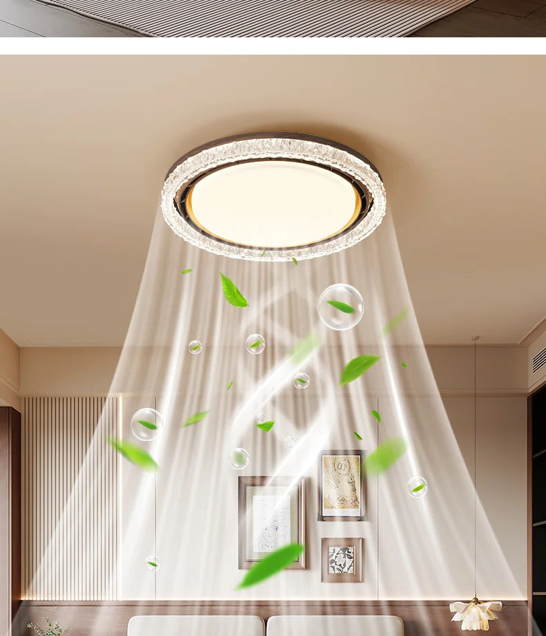 Light Luxury Bladeless Fan Light Modern Minimalist Creative Room Ceiling Light