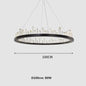 Modern Luxury Crystal Ring chandeliers Round black golden pendant lamp LED hanging light