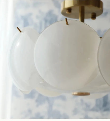 Glass Ceiling Light  Modern Cream White Ceiling Dining Room Bedroom Light