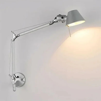 Italian swing arm wall lamp LED Silver Black wall lamp Rotatable Adjustable Reading Lights Decor wall mounted bedside lights