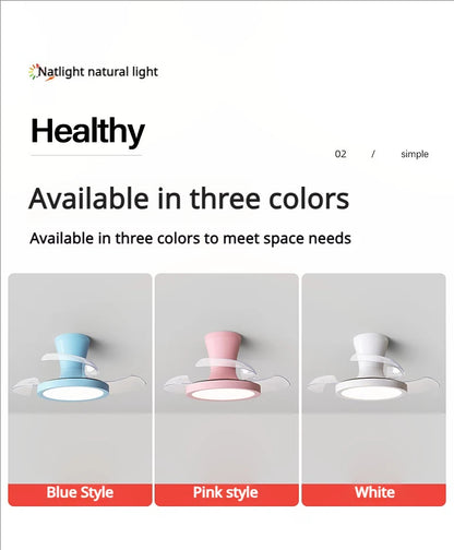 Children'S Room Invisible Fan Light Bedroom Quiet Ceiling Fan Light