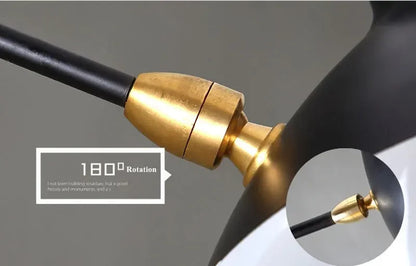 Mouille Ceiling Lamp Nordic Spider Pendant Light Multi 3/6heads for Living Room Bedroom Black Luminaire Home Decor