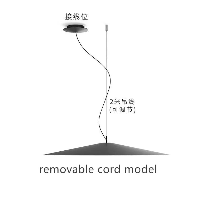 Minimalist black Flying Saucer Pendant lamp led round dining lamp