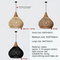 Japanese Wabi-Sabi Rattan Pendant Light Hand-Woven Boho Lamp