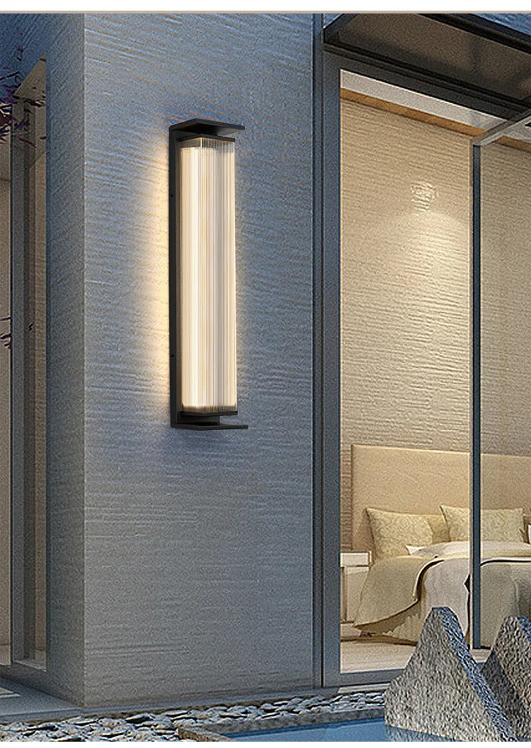 Modern outdoor wall light Waterproof IP65 Solar energy LED wall lamp Entrance sconce