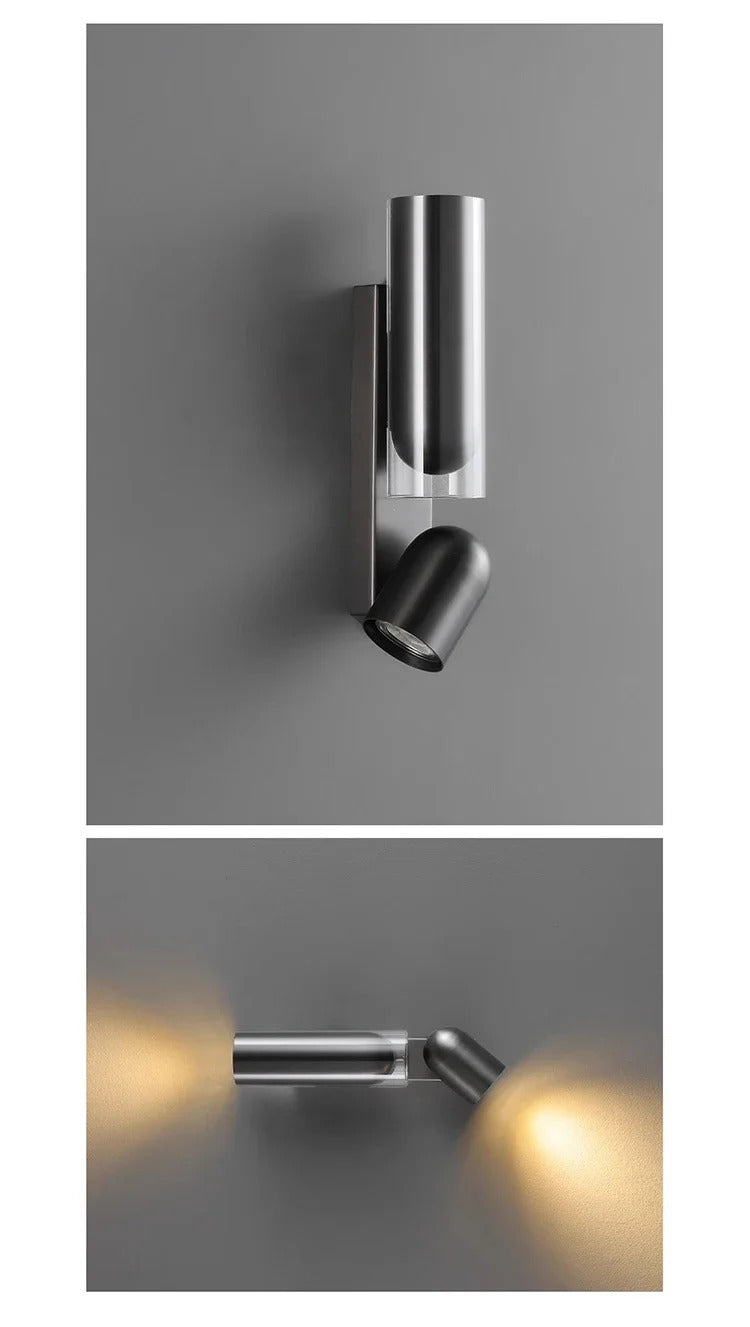 Bauhaus Italian wall lamp Modern minimalist Adjustable angle bedside night light