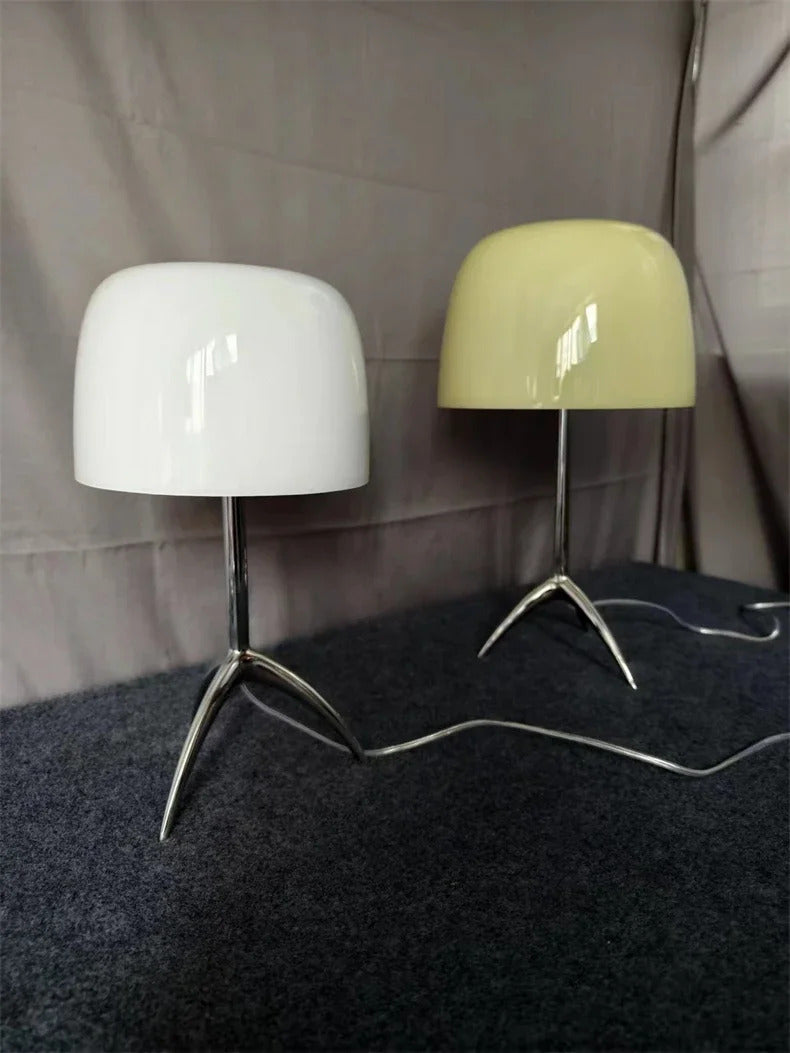 Nordic modern colorful glass lampshade three legged LED desk lamp suitable for study bedroom living room