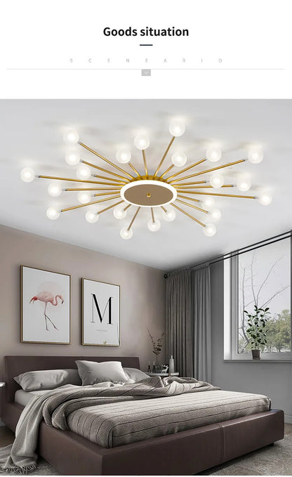 Modern glass ceiling light Living room kitchen light fixtures