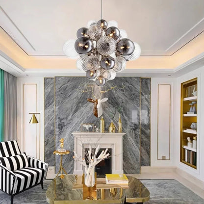 Candeeiro suspenso de vidro de luxo em estilo francês, estilo antigo, para bar, restaurante ou quarto acolhedor. 