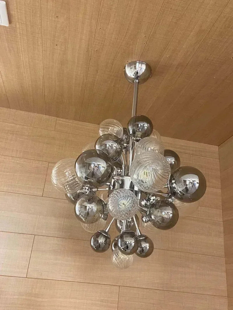 Candeeiro suspenso de vidro de luxo em estilo francês, estilo antigo, para bar, restaurante ou quarto acolhedor. 