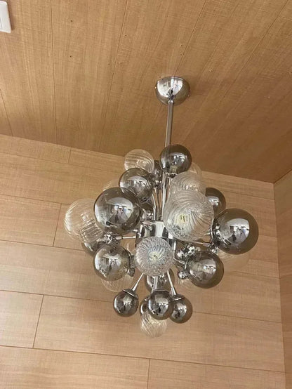 Candeeiro suspenso de vidro de luxo em estilo francês, estilo antigo, para bar, restaurante ou quarto acolhedor. 