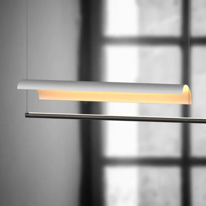 Nordic minimalist Linear Chandelier Modern black white industrial long Pendant Lamp