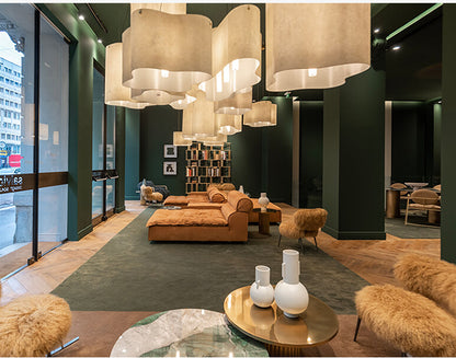 Nuvola Cloud Pendant Lamp Creative LED Fabric Hanging Chandelier