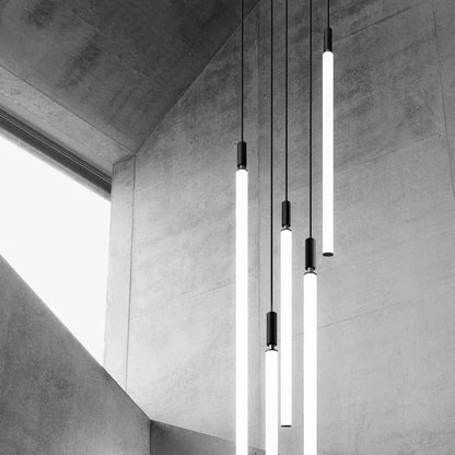 Nordic Staircase strip Pendant Light Modern Minimalist long line Villa Loft bedside Hanging Lamp