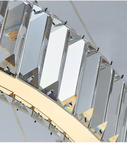 Luxury Crystal LED Pendant Lights Home Villa Living Room Dimmable Lighting Lustre Decoration Ceiling Chandelier Lamps Fixtures