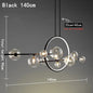 Nordic linear chandelier Kitchen Island light Restaurant ball glass lamp
