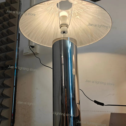 H5 Modern Bamboo Hat Stainless Steel Floor Lamp Simple LED E27 Light Bulb Model Room Bedroom Study Designer Hat Desk Decoration