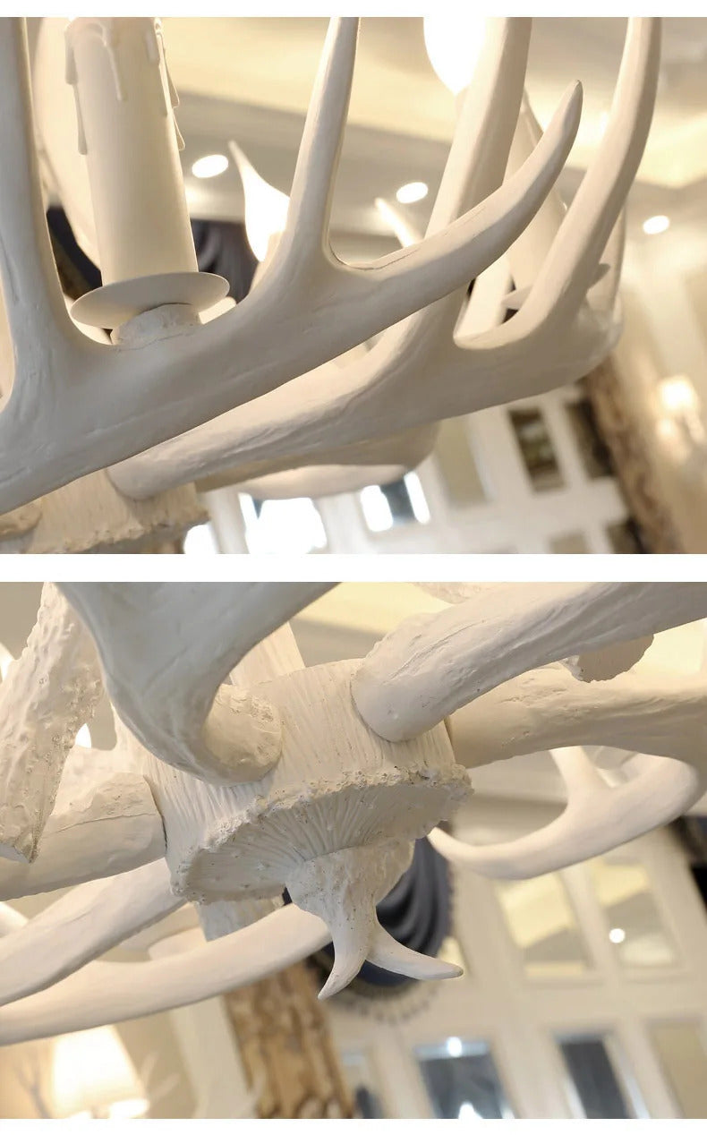 Rustic chandelier industrial wind lamps restaurant Internet cafe decoration antler lamp