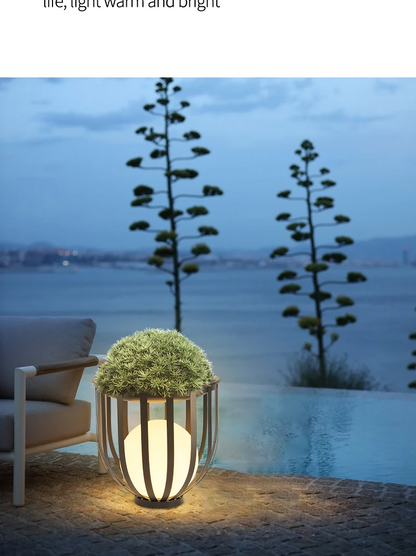 Outdoor Waterproof Lawn Lamps Solar Courtyard Balcony Garden Plant Flowerpot LED lamp