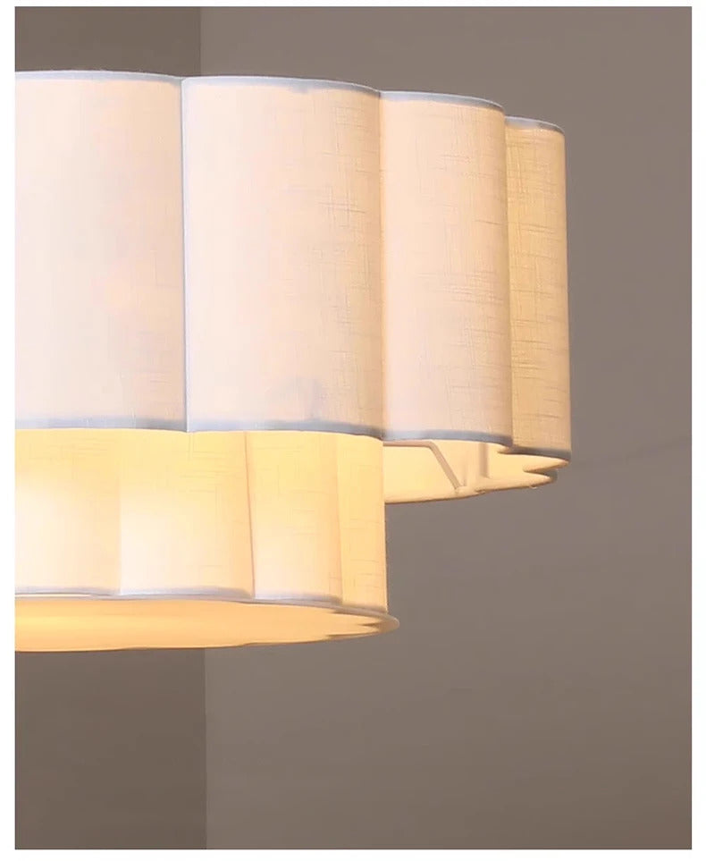 Nordic Minimalist Wabi Sabi Fabric Ceiling Chandelier Living Dining Room Bedroom Pendant Lights