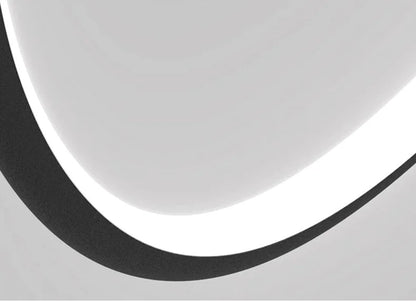 Postmodern glass ball chandelier nordic led curve light Dimmable staircase lamp