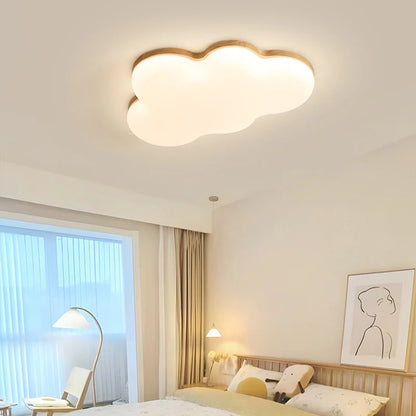 Modern Cloud Ceiling Light cute wooden cartoon Children's bedroom lighting