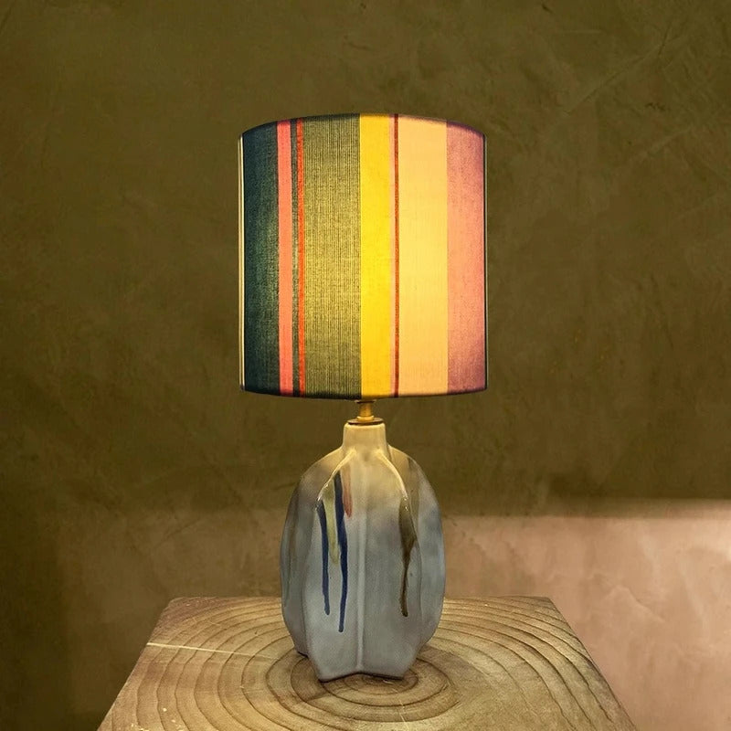 New Modern Color Blocking Art Carambola Ceramics LED Table Lamp Romantic Home Lighting Decoration Bedroom Study Desk Lights
