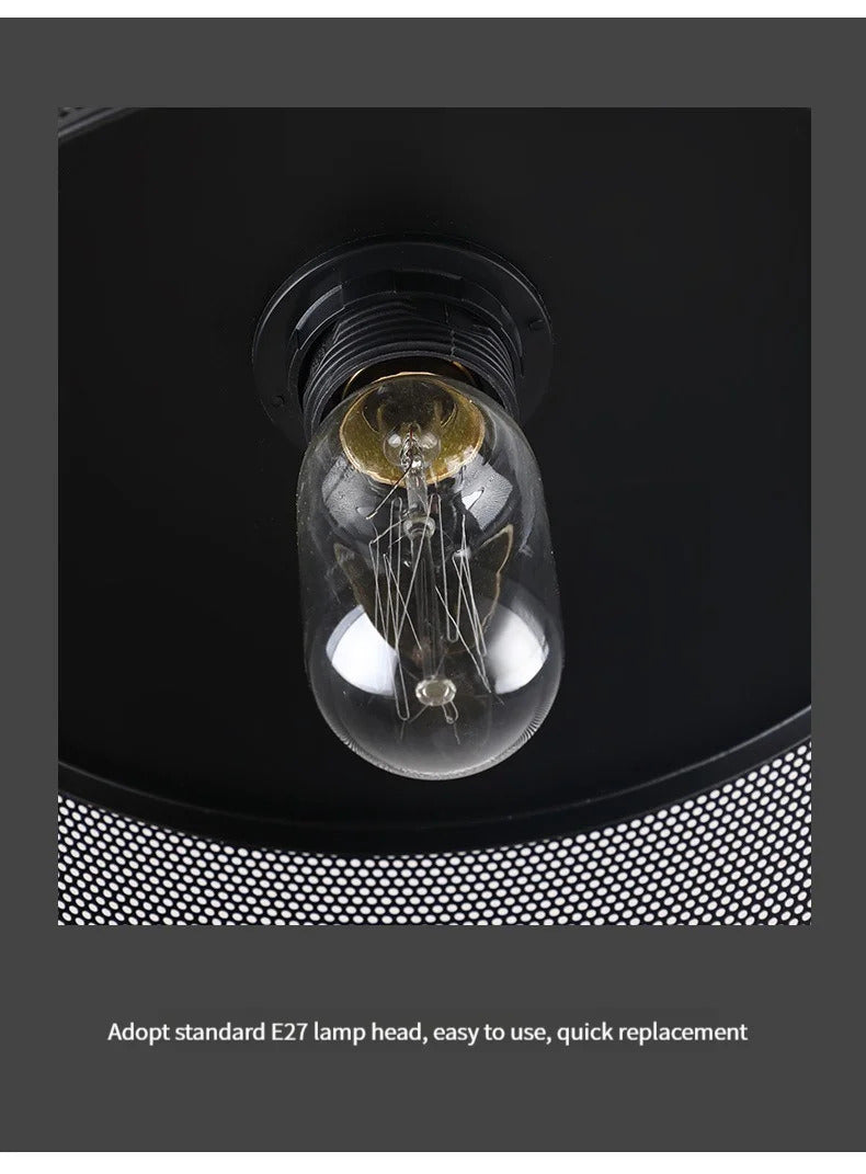 Industrial Concrete Pendant Light Home Decoration Chandelier Fixture Iron Shade Cement Hanging Lamp