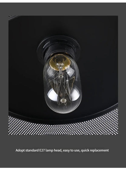 Industrial Concrete Pendant Light Home Decoration Chandelier Fixture Iron Shade Cement Hanging Lamp