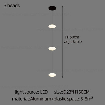 Modern villa Staircase Chandelier Nordic Oval String Ball Duplex Building LED pendant Light