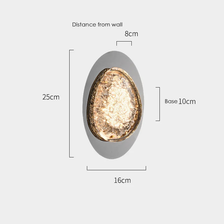 Platinum Art Wall Lamp Modern Creative Design Pebble Corridor wall lighting LED