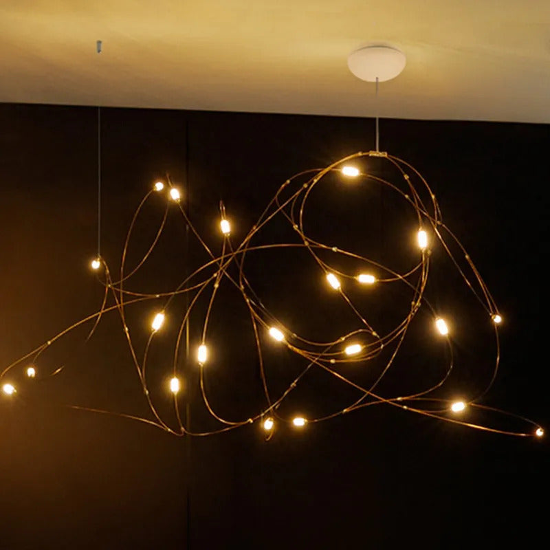 Moooi Disc Quasar Chandelier Hotels stairwell lighting