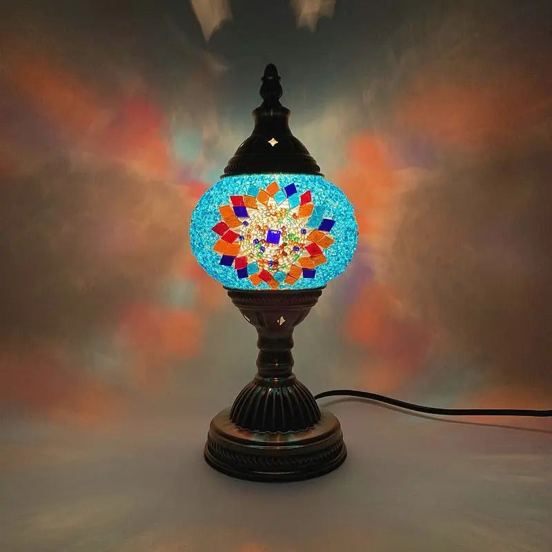 Turkish mosaic glass Table Lamp home bedside table lamp