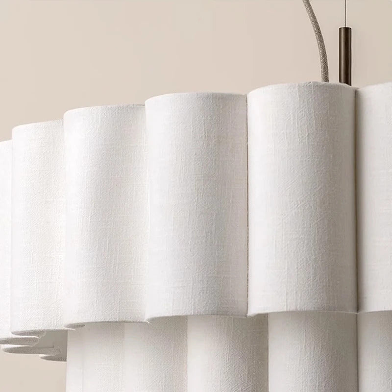 Nordic Minimalist Wabi Sabi Fabric Ceiling Chandelier Living Dining Room Bedroom Pendant Lights