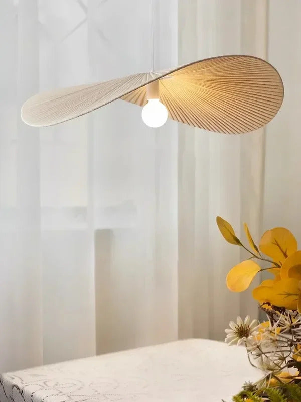 Nordic Fabric Hat Pendant Light Cream Style Led Pendant lamp