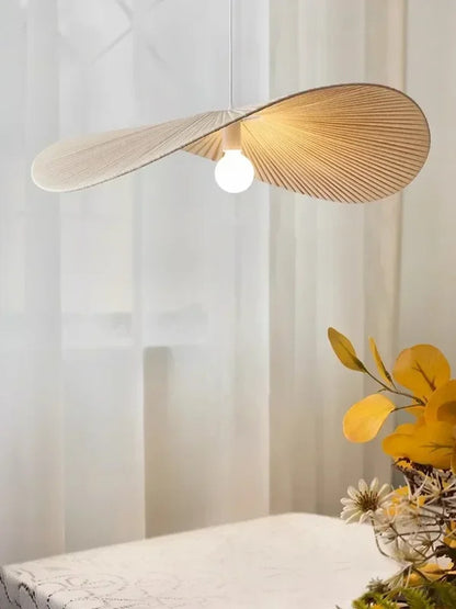 Nordic Fabric Hat Pendant Light Cream Style Led Pendant lamp