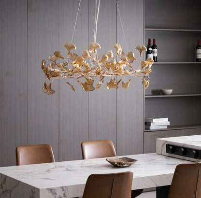  Coffee Ginkgo Chandelier