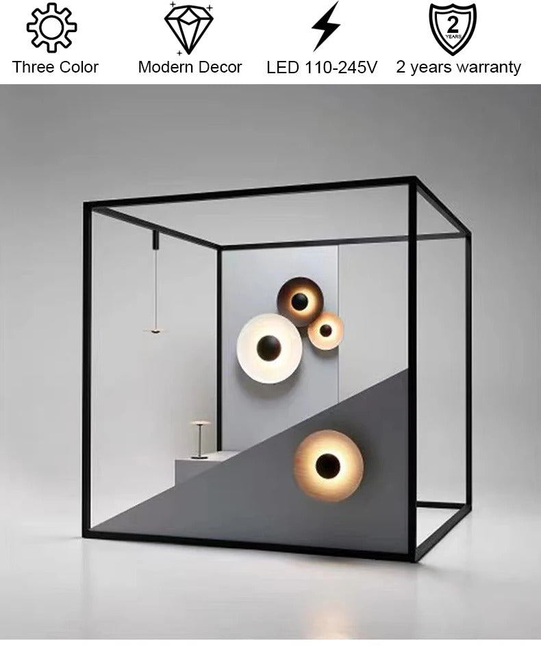 Modern grain LED Wall lamp Nordic round staircase Aisle Corridor Background Sconce light