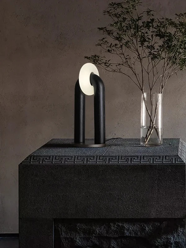 wooden finish lamp