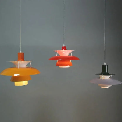PH Pendant Lamp Danish Designer Umbrella Ceiling Chandelier Modern Colorful Led Pendant Lamp