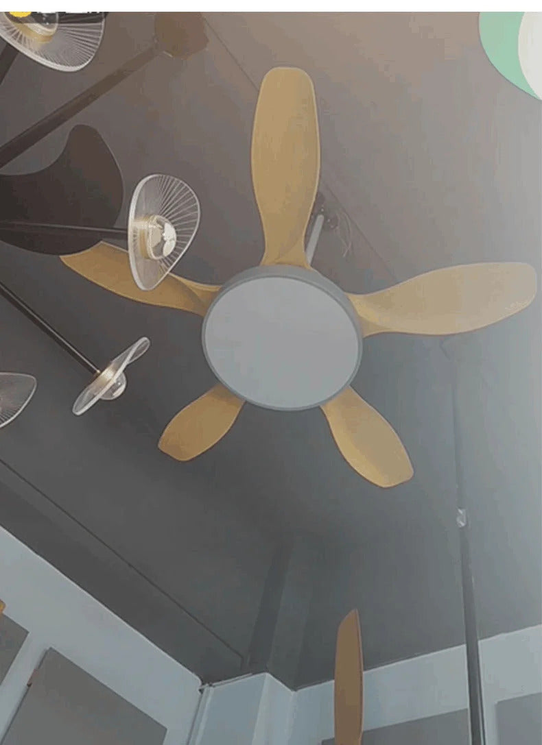 Nordic Large Ceiling Fans light Modern Natural wood color Simple Remote Control Ceiling Fan lamp