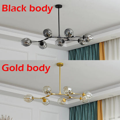 LED tree chandelier Acrylic Pendant Light Nordic replica lamp