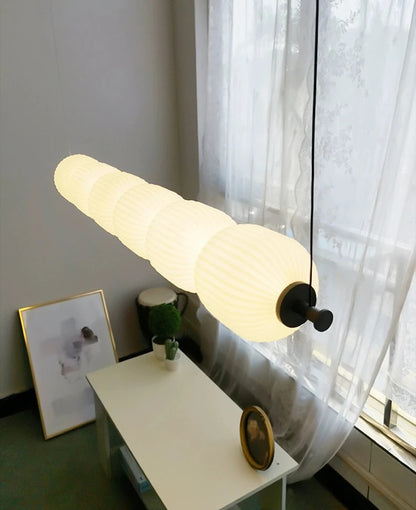 White glass bulb chandelier Long glass pendant lamp for Bedroom living room restaurant Bar Minimalist Necklace LED pendant light