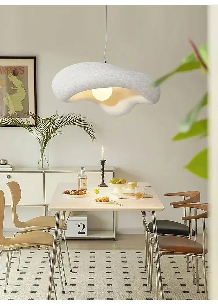 Nordic cream style restaurant chandelier simple bedroom living room dining table lamp wabi-sabi style Hanging lamp fixtures